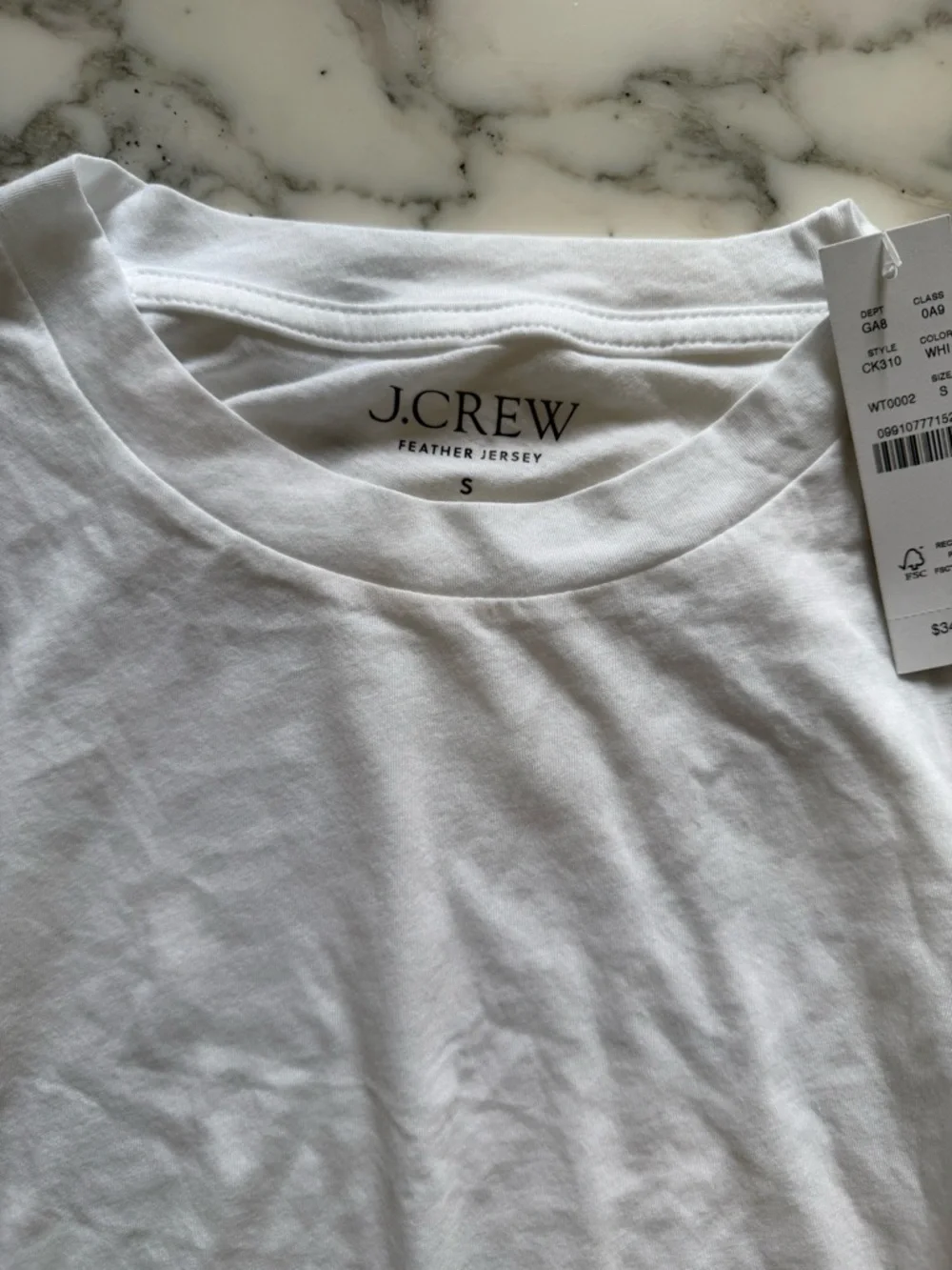 J. Crew White Short Sleeve Crewneck Tee